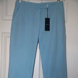 FAÇONNABLE  Blue Cotton Ankle Length Pants/Slacks